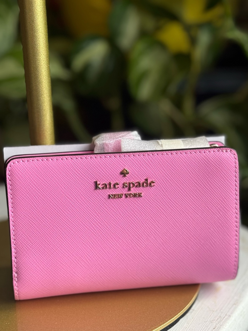 NWT ♠️Kate Spade ♠️ Madison Saffiano Bifold Wallet - Surf Pink